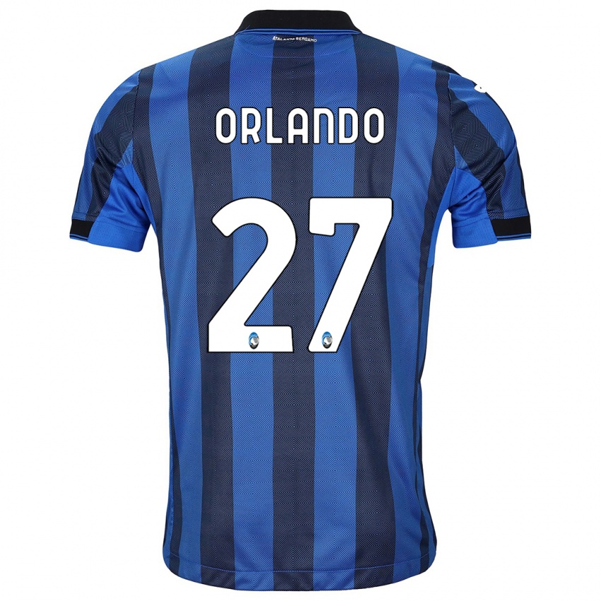 Herren Daniele Orlando #27 Schwarz Blau Heimtrikot Trikot 2023/24 T-Shirt