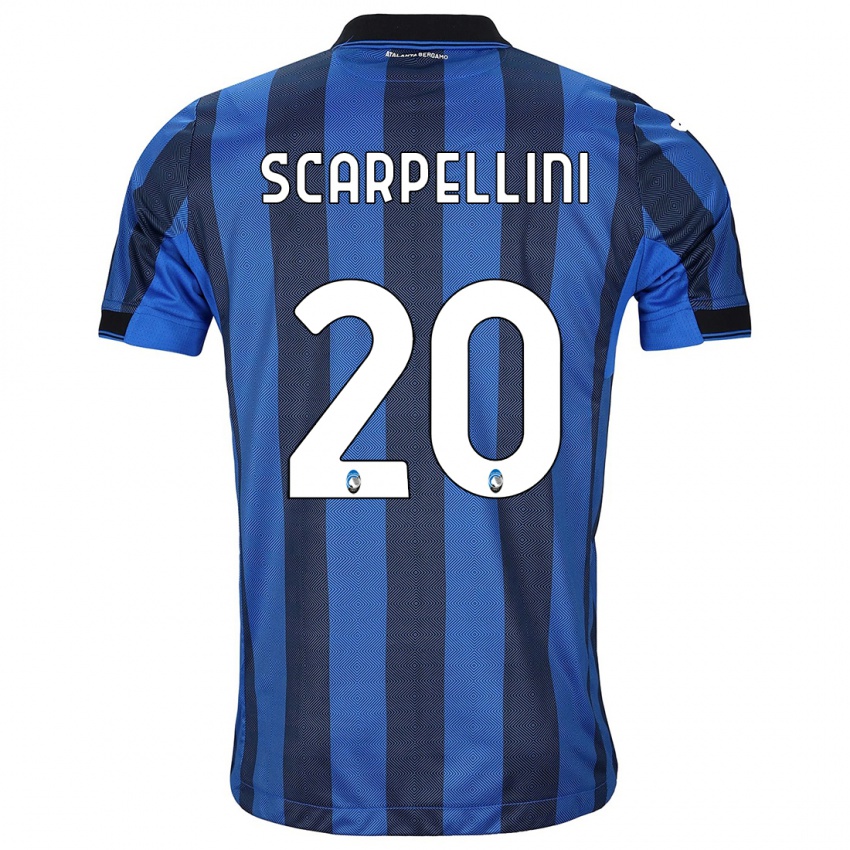 Herren Andrea Scarpellini #20 Schwarz Blau Heimtrikot Trikot 2023/24 T-Shirt