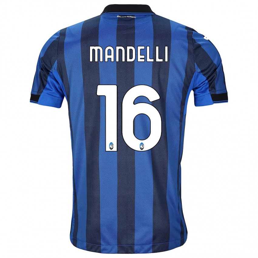 Herren Giulia Mandelli #16 Schwarz Blau Heimtrikot Trikot 2023/24 T-Shirt