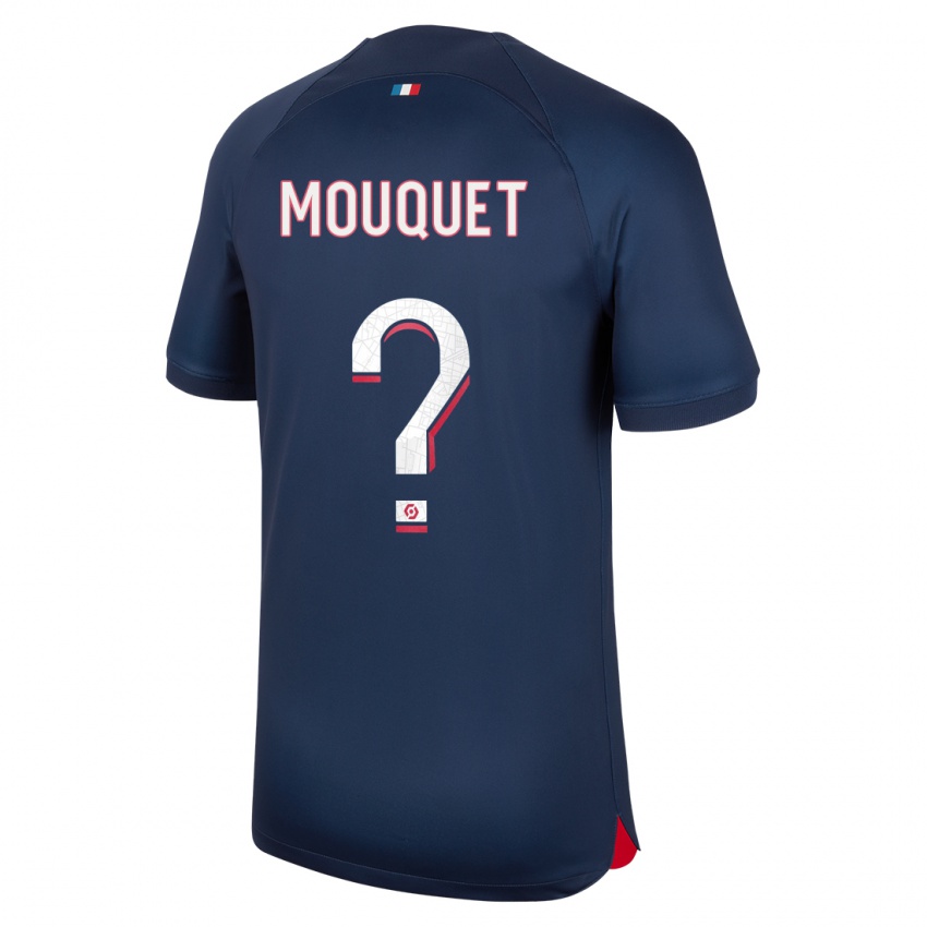 Herren Louis Mouquet #0 Blau Rot Heimtrikot Trikot 2023/24 T-Shirt