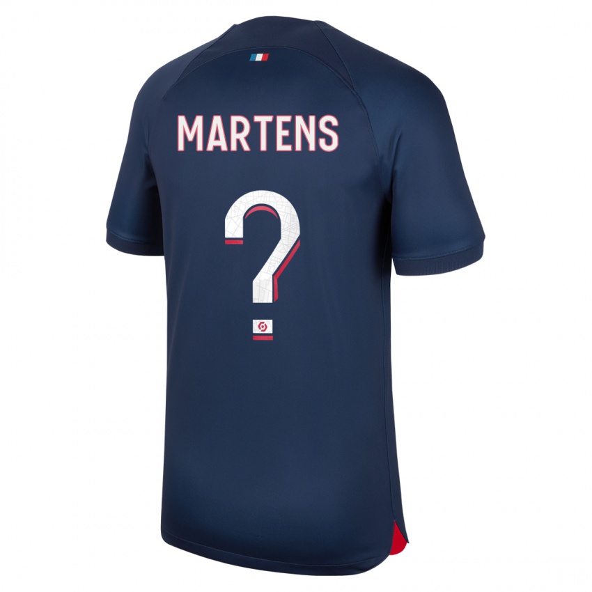Herren Lieke Martens #0 Blau Rot Heimtrikot Trikot 2023/24 T-Shirt
