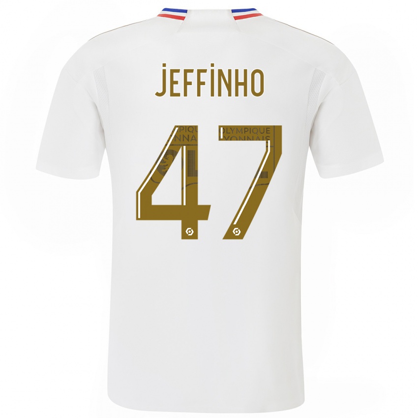 Herren Jeffinho #47 Weiß Heimtrikot Trikot 2023/24 T-Shirt