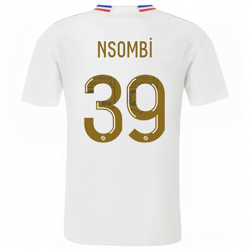Herren Gael Nsombi #39 Weiß Heimtrikot Trikot 2023/24 T-Shirt