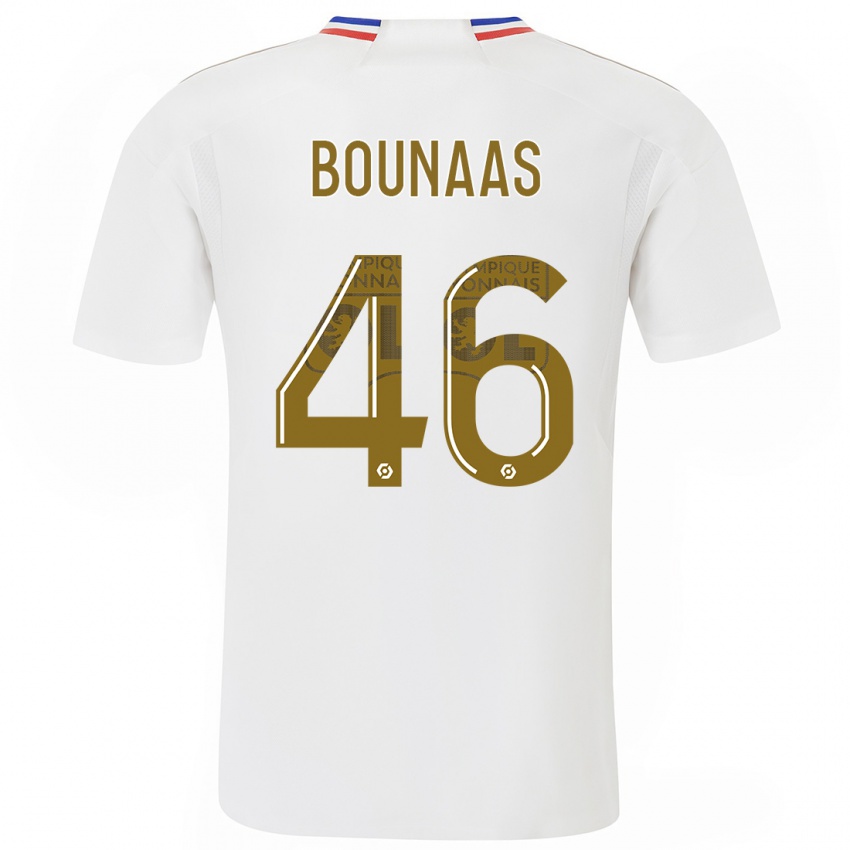 Herren Idris Bounaas #46 Weiß Heimtrikot Trikot 2023/24 T-Shirt