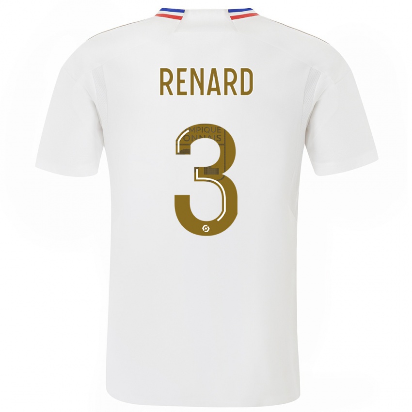 Herren Wendie Renard #3 Weiß Heimtrikot Trikot 2023/24 T-Shirt