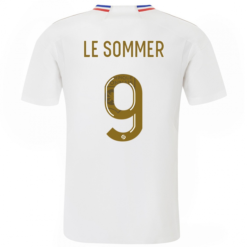 Herren Eugenie Le Sommer #9 Weiß Heimtrikot Trikot 2023/24 T-Shirt