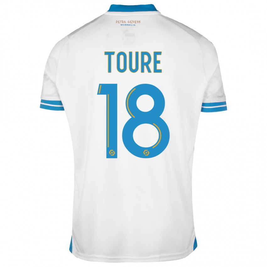 Herren Isaak Toure #18 Weiß Heimtrikot Trikot 2023/24 T-Shirt