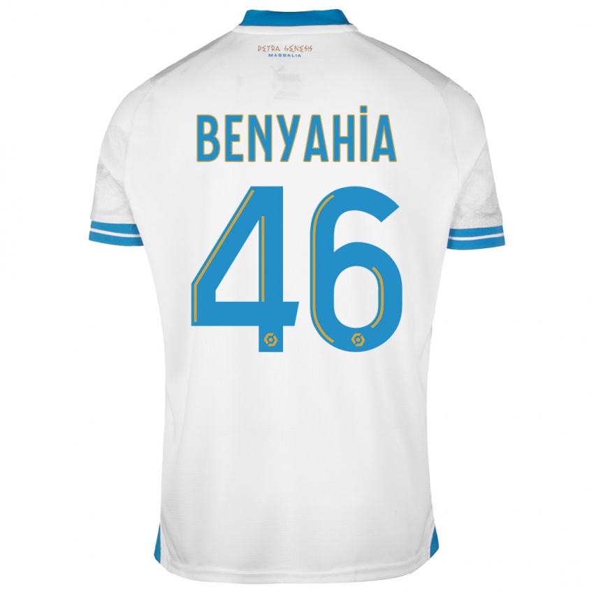 Herren Aylan Benyahia-Tani #46 Weiß Heimtrikot Trikot 2023/24 T-Shirt