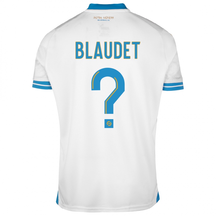 Herren David Blaudet #0 Weiß Heimtrikot Trikot 2023/24 T-Shirt