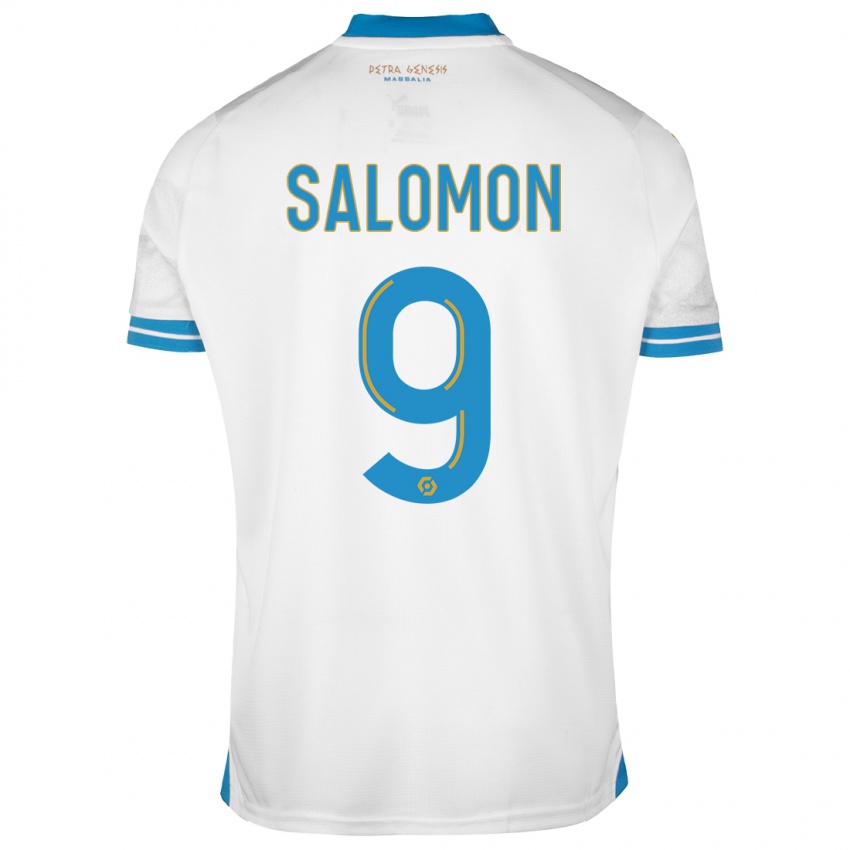 Herren Maeva Salomon #9 Weiß Heimtrikot Trikot 2023/24 T-Shirt
