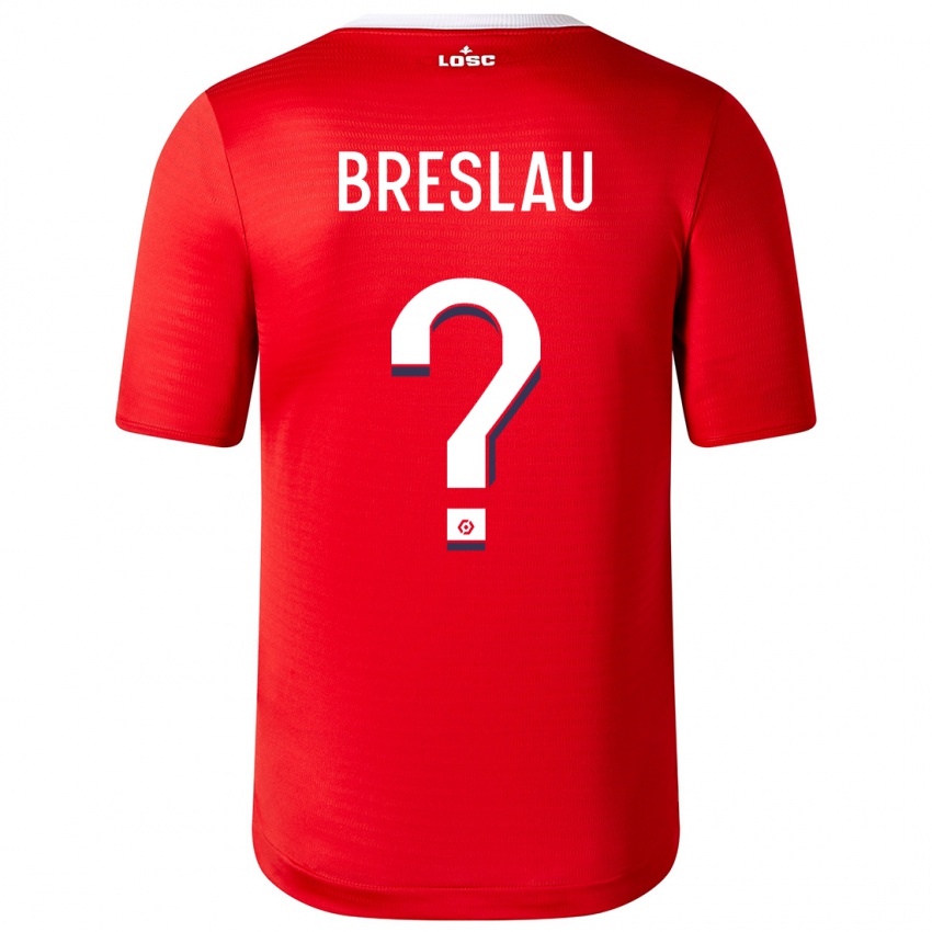 Herren Jessy Breslau #0 Rot Heimtrikot Trikot 2023/24 T-Shirt
