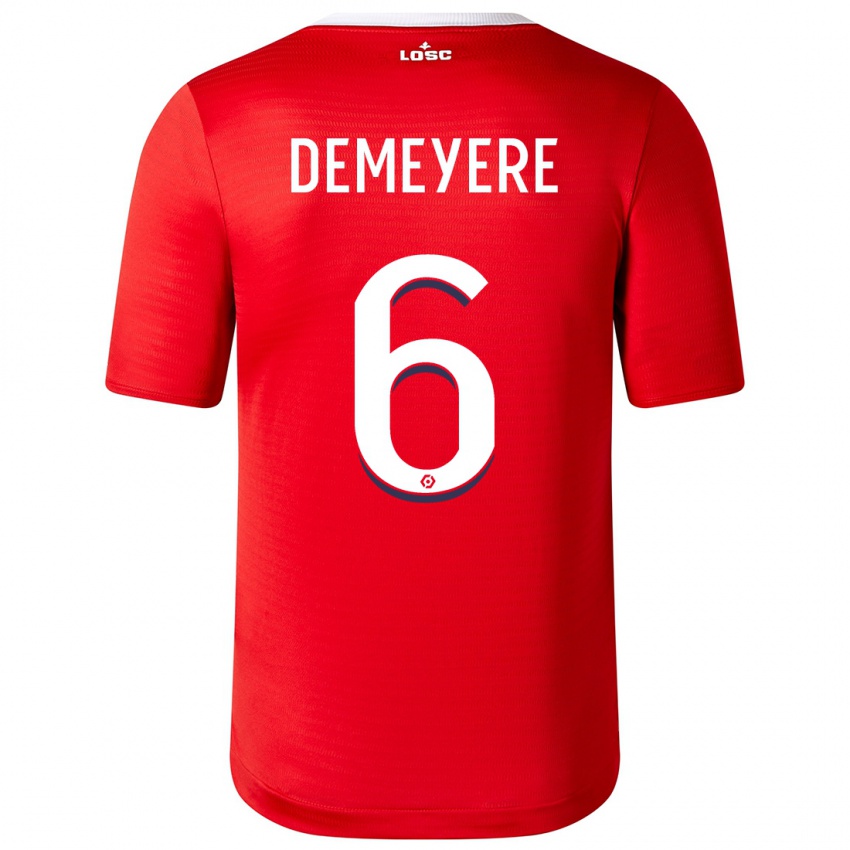 Herren Silke Demeyere #6 Rot Heimtrikot Trikot 2023/24 T-Shirt