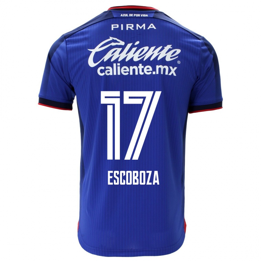 Herren Alonso Escoboza #17 Blau Heimtrikot Trikot 2023/24 T-Shirt