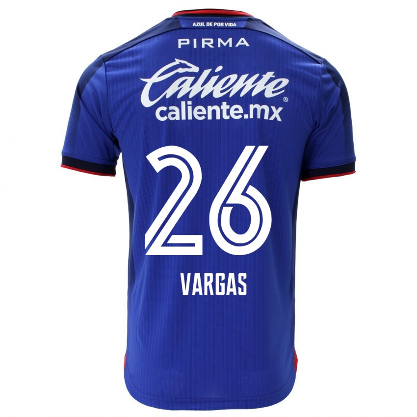 Herren Carlos Vargas #26 Blau Heimtrikot Trikot 2023/24 T-Shirt