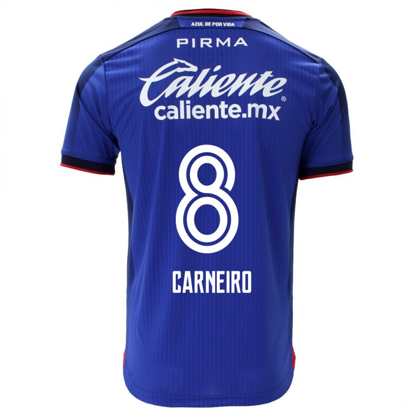 Herren Gonzalo Carneiro #8 Blau Heimtrikot Trikot 2023/24 T-Shirt