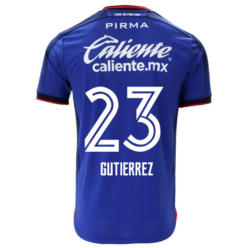 Herren Ivonne Gutierrez #23 Blau Heimtrikot Trikot 2023/24 T-Shirt
