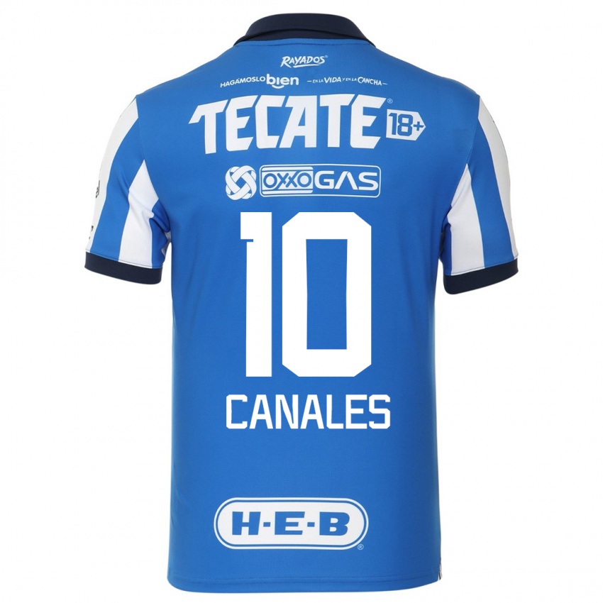 Herren Sergio Canales #10 Blau Weiss Heimtrikot Trikot 2023/24 T-Shirt