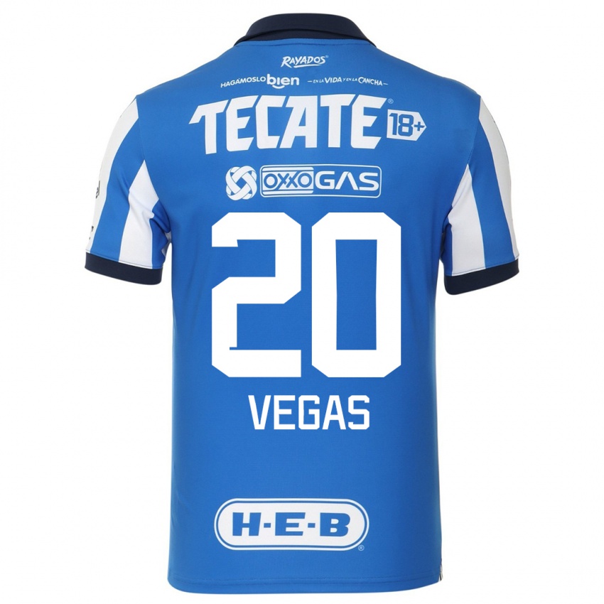Herren Sebastian Vegas #20 Blau Weiss Heimtrikot Trikot 2023/24 T-Shirt