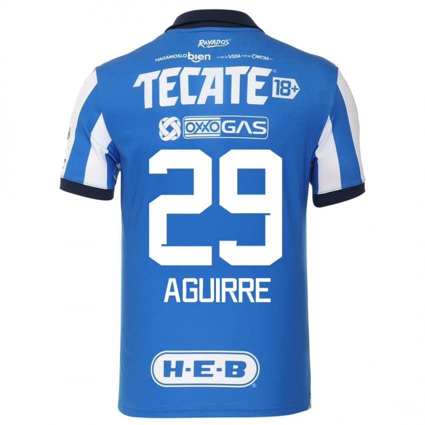 Herren Rodrigo Aguirre #29 Blau Weiss Heimtrikot Trikot 2023/24 T-Shirt