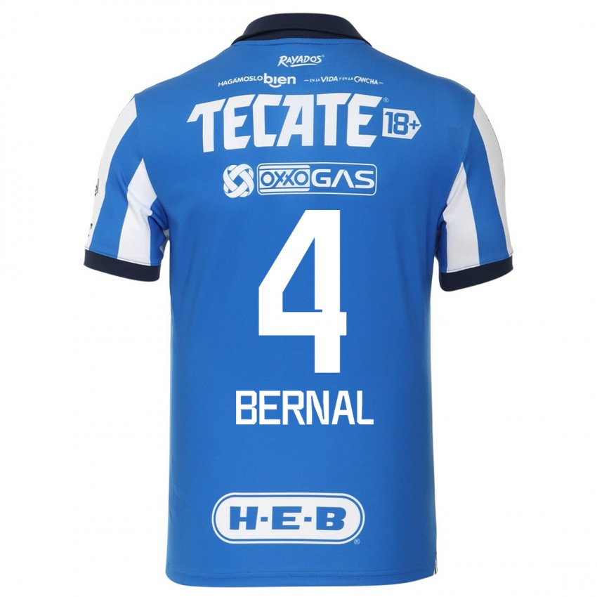 Herren Rebeca Bernal #4 Blau Weiss Heimtrikot Trikot 2023/24 T-Shirt