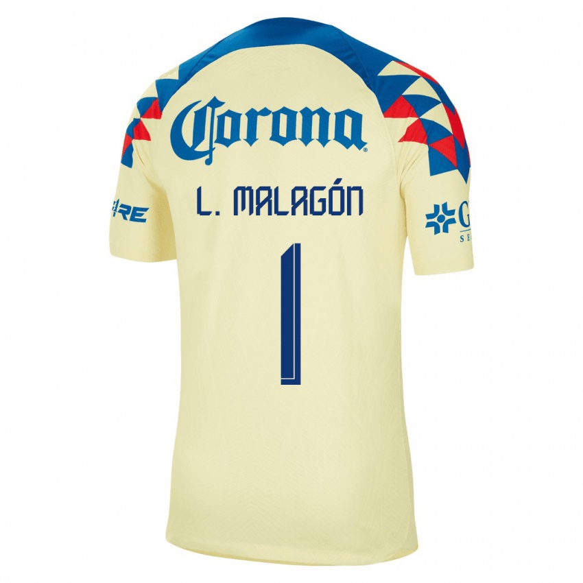 Herren Luis Malagón #1 Gelb Heimtrikot Trikot 2023/24 T-Shirt
