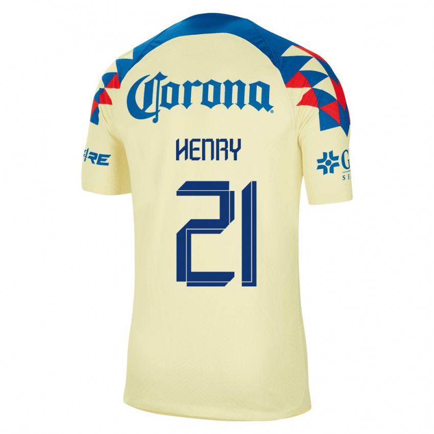 Herren Henry Martin #21 Gelb Heimtrikot Trikot 2023/24 T-Shirt