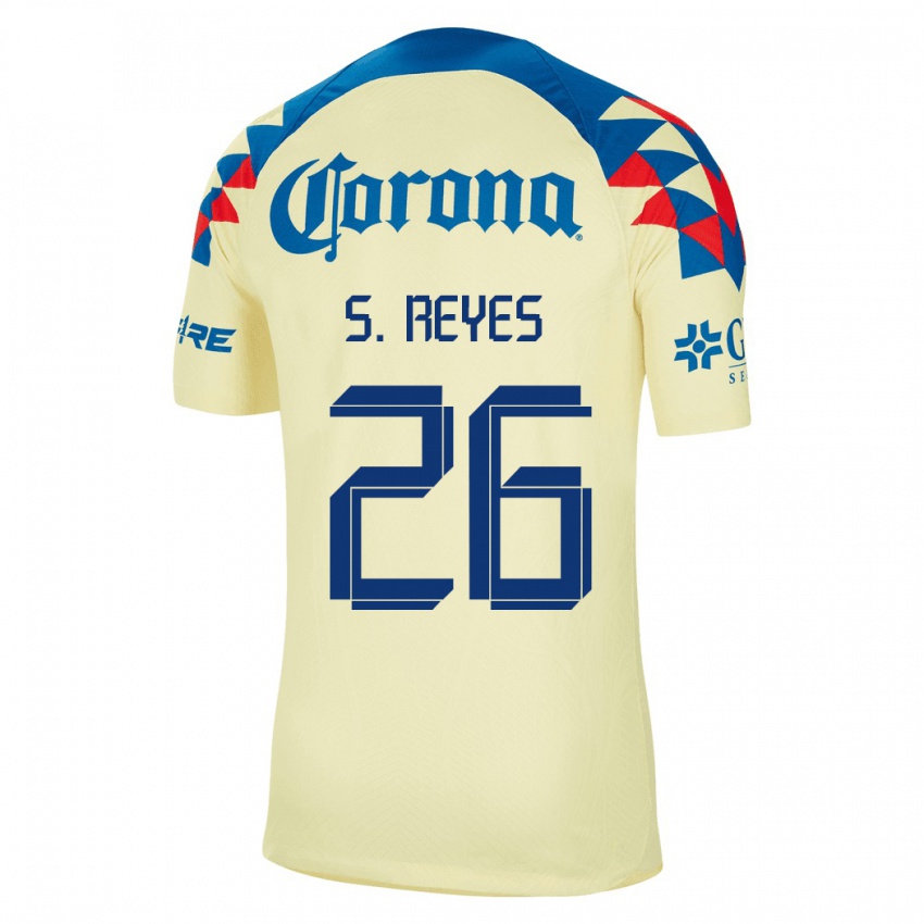 Herren Salvador Reyes #26 Gelb Heimtrikot Trikot 2023/24 T-Shirt