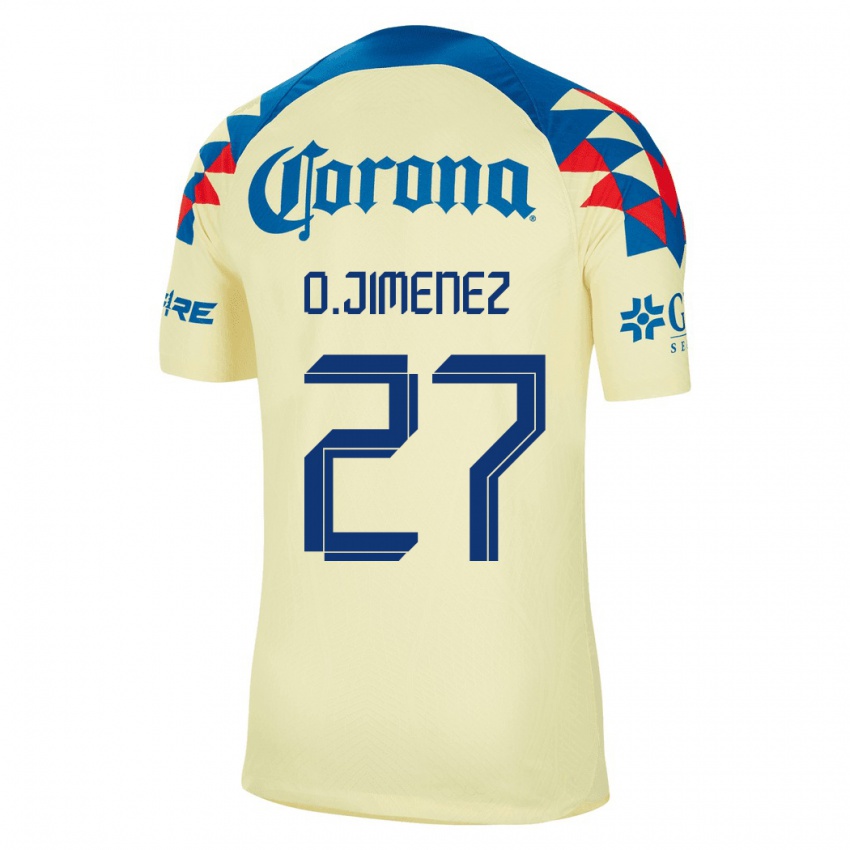 Herren Oscar Jimenez #27 Gelb Heimtrikot Trikot 2023/24 T-Shirt