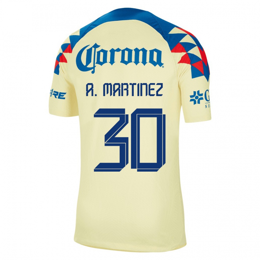 Herren Arturo Martínez #30 Gelb Heimtrikot Trikot 2023/24 T-Shirt
