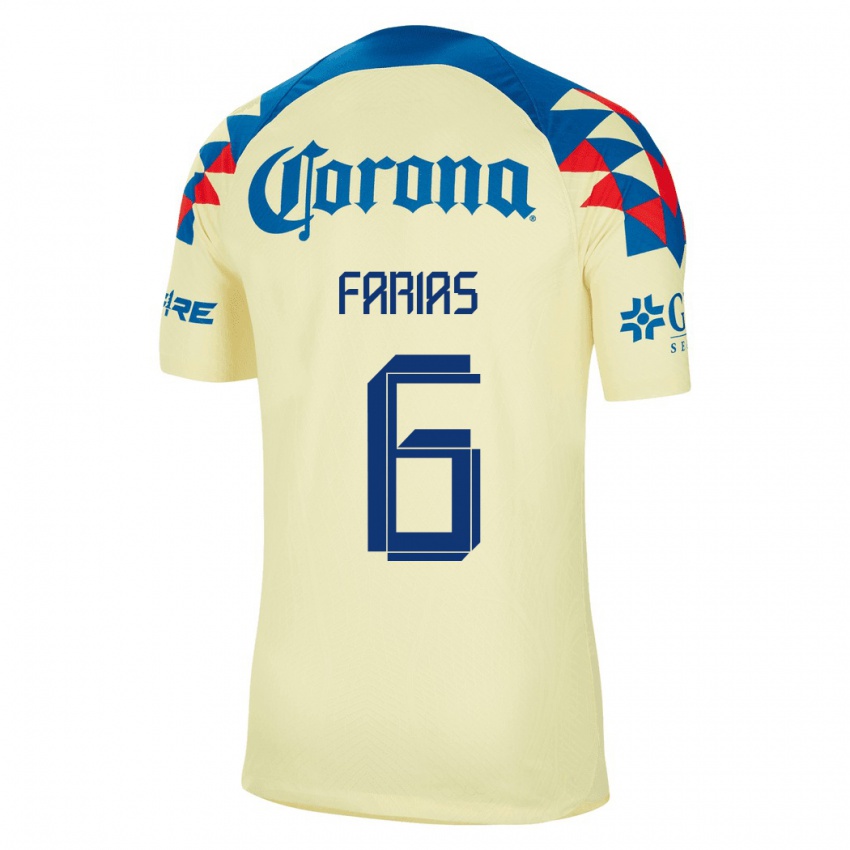 Herren Janelly Farias #6 Gelb Heimtrikot Trikot 2023/24 T-Shirt