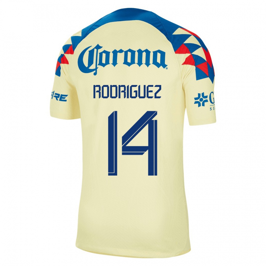 Herren Monica Rodriguez #14 Gelb Heimtrikot Trikot 2023/24 T-Shirt