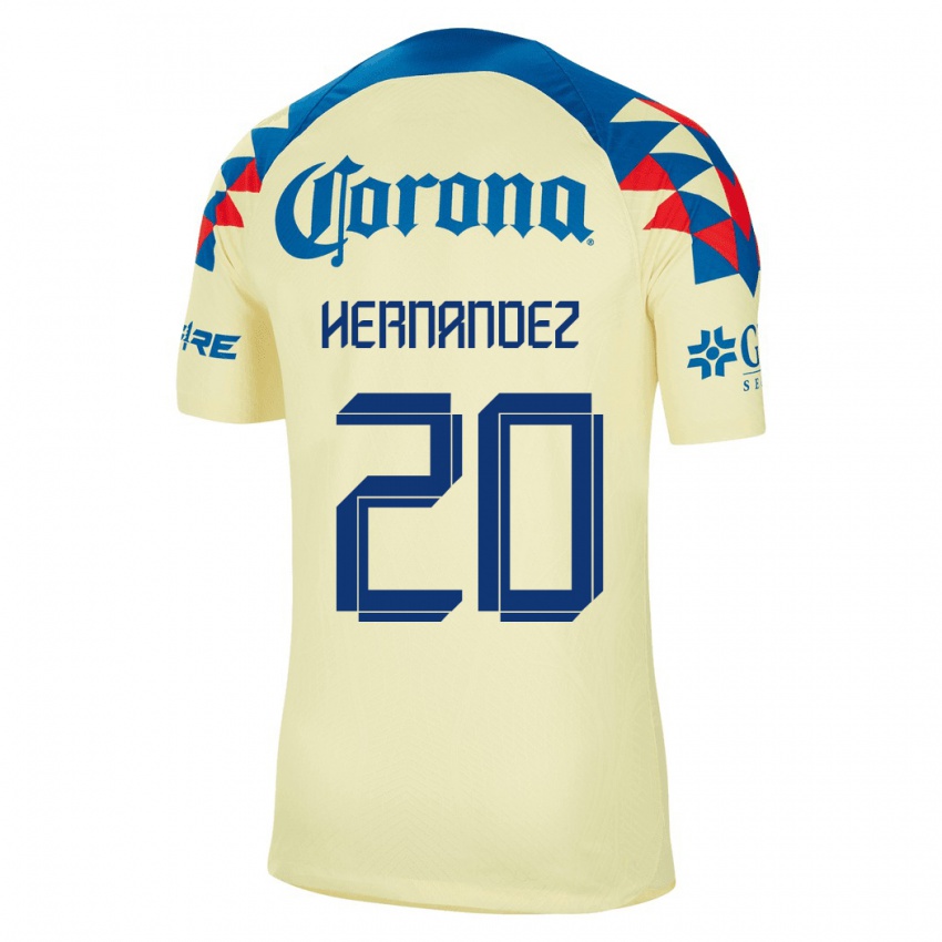 Herren Nicki Hernandez #20 Gelb Heimtrikot Trikot 2023/24 T-Shirt