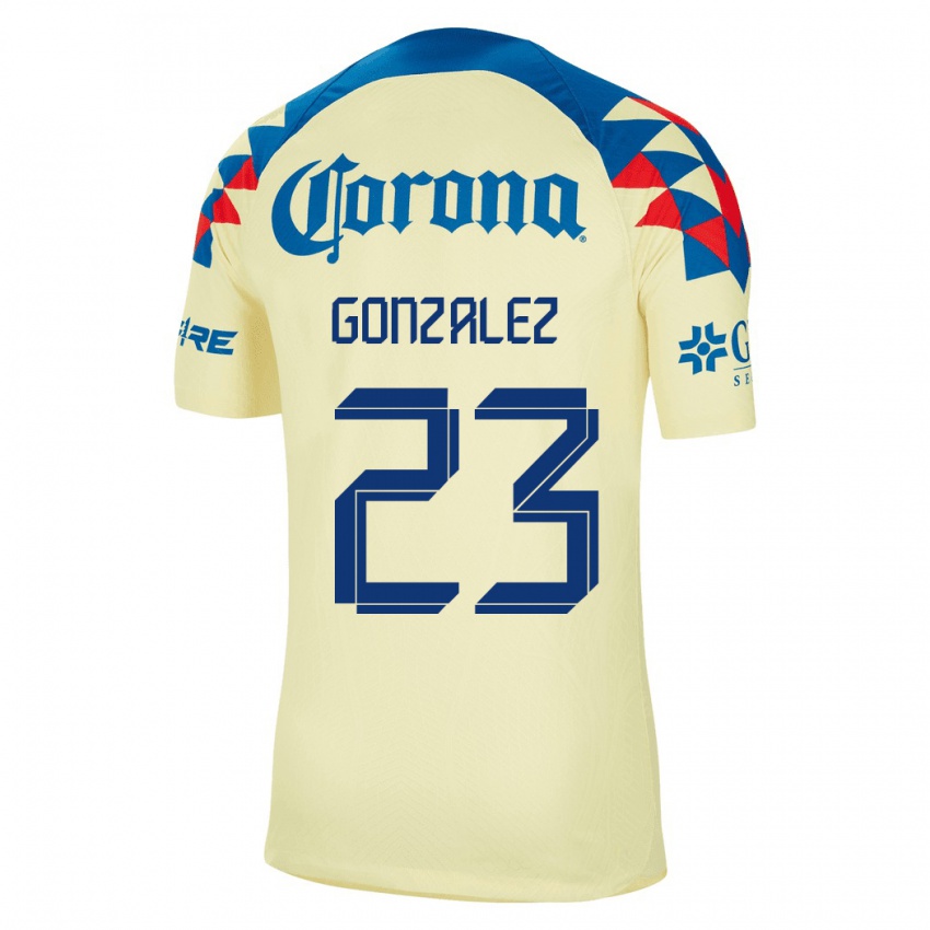 Herren Itzel Gonzalez #23 Gelb Heimtrikot Trikot 2023/24 T-Shirt