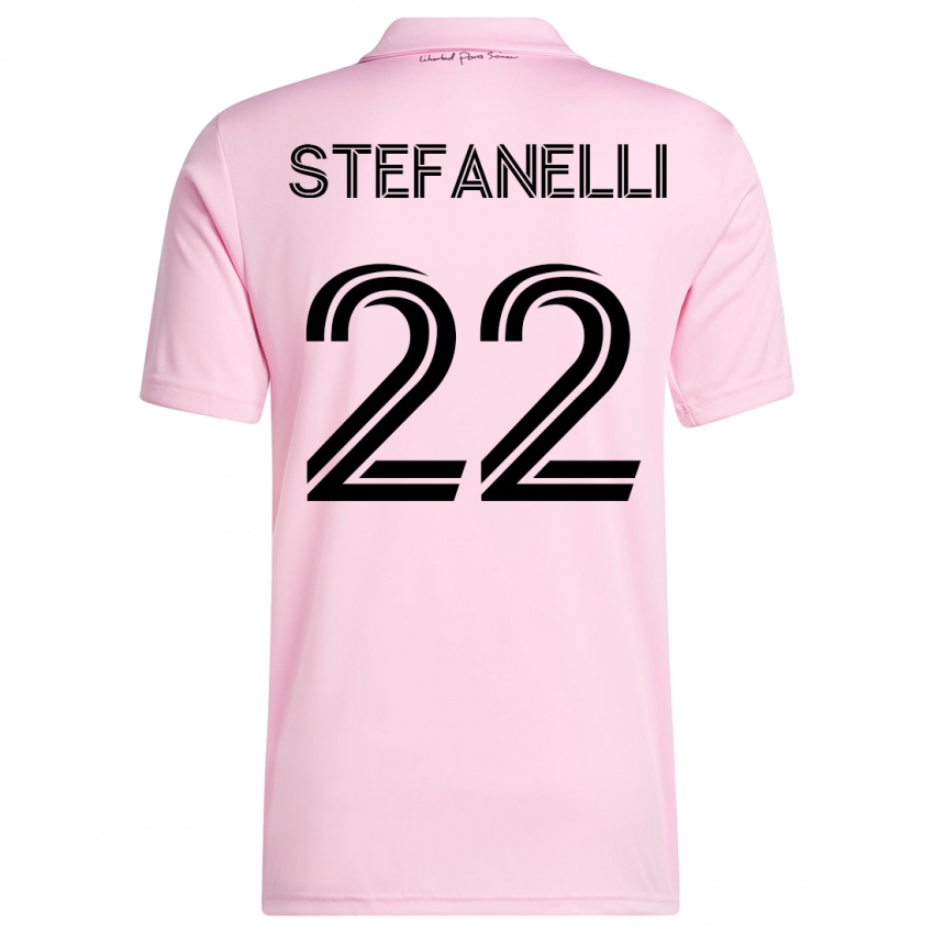 Herren Nicolás Stefanelli #22 Rosa Heimtrikot Trikot 2023/24 T-Shirt