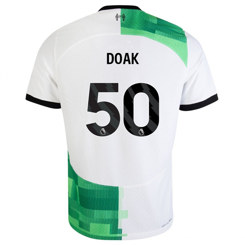 Herren Ben Doak #50 Weiß Grün Auswärtstrikot Trikot 2023/24 T-Shirt