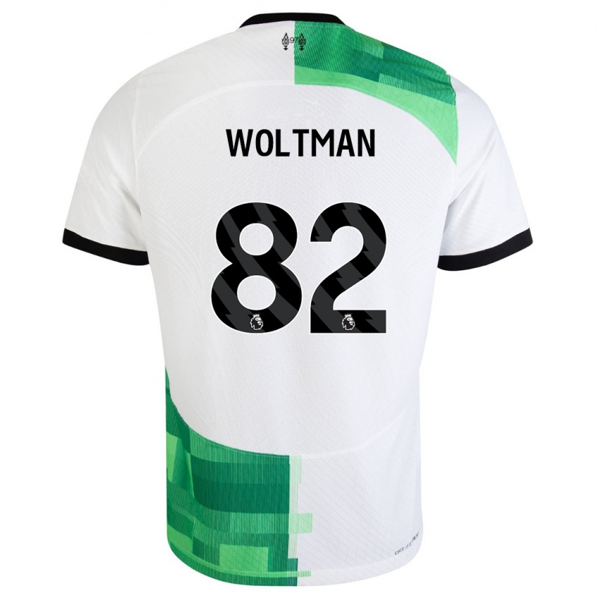 Herren Max Woltman #82 Weiß Grün Auswärtstrikot Trikot 2023/24 T-Shirt