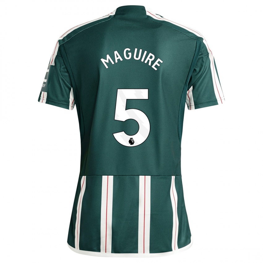 Herren Harry Maguire #5 Dunkelgrün Auswärtstrikot Trikot 2023/24 T-Shirt