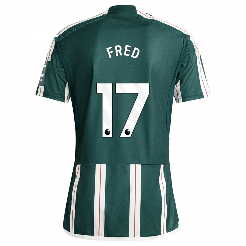 Herren Fred #17 Dunkelgrün Auswärtstrikot Trikot 2023/24 T-Shirt