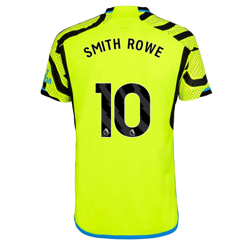 Herren Emile Smith Rowe #10 Gelb Auswärtstrikot Trikot 2023/24 T-Shirt