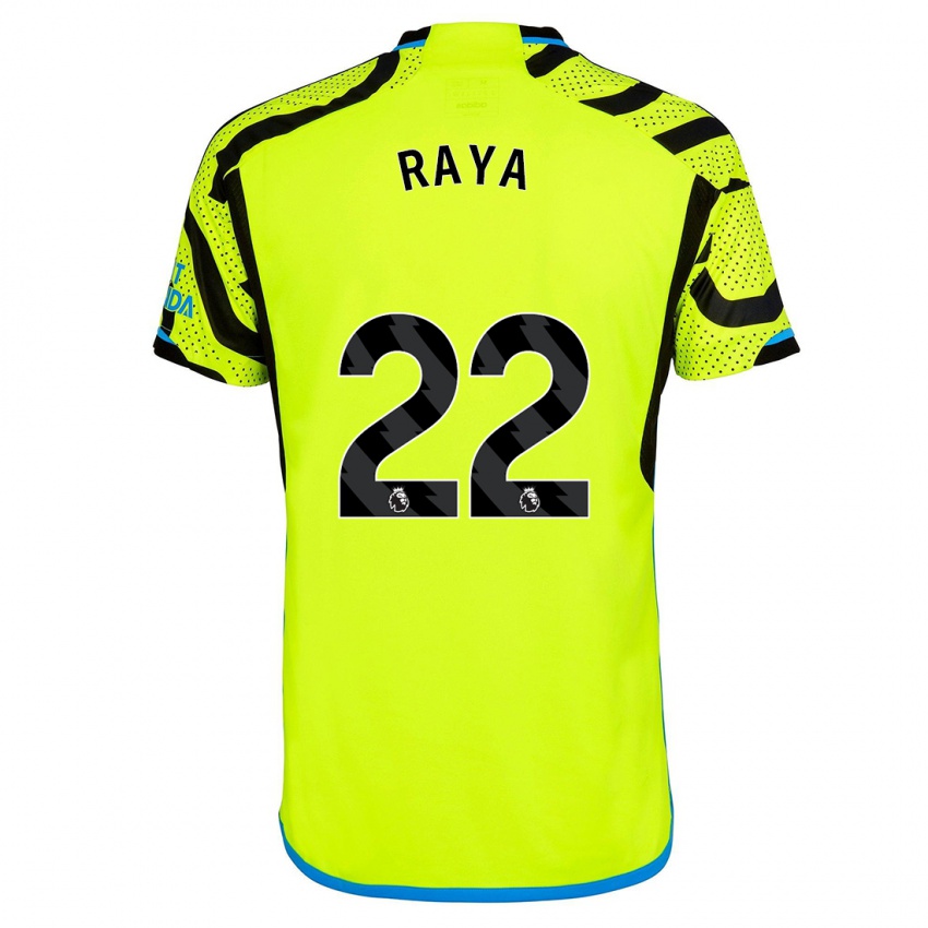 Herren David Raya #22 Gelb Auswärtstrikot Trikot 2023/24 T-Shirt