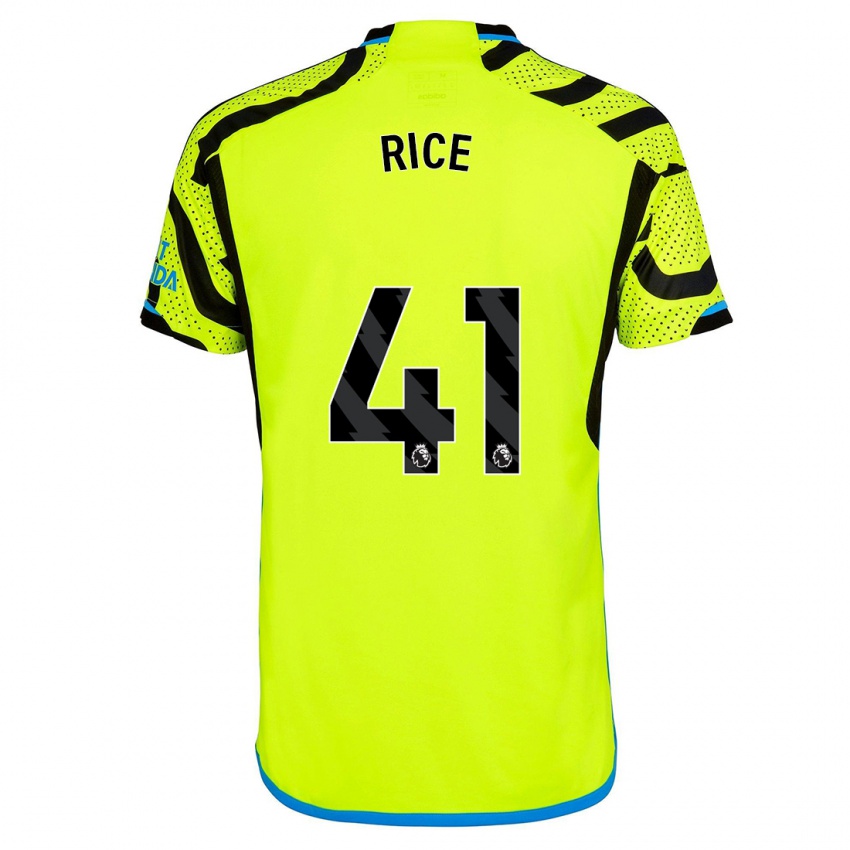 Herren Declan Rice #41 Gelb Auswärtstrikot Trikot 2023/24 T-Shirt
