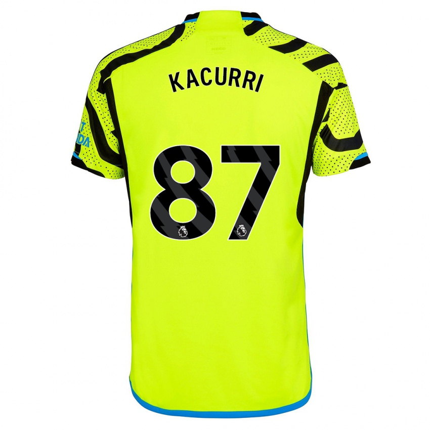 Herren Maldini Kacurri #87 Gelb Auswärtstrikot Trikot 2023/24 T-Shirt