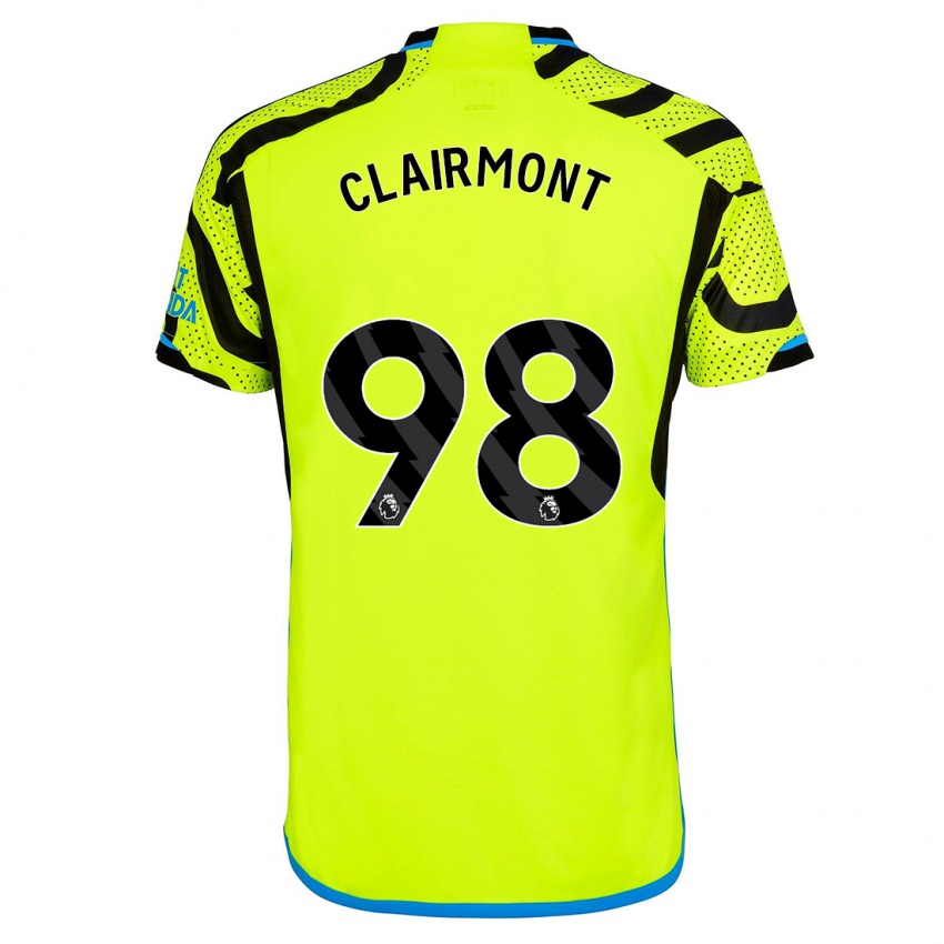 Herren Reece Clairmont #98 Gelb Auswärtstrikot Trikot 2023/24 T-Shirt