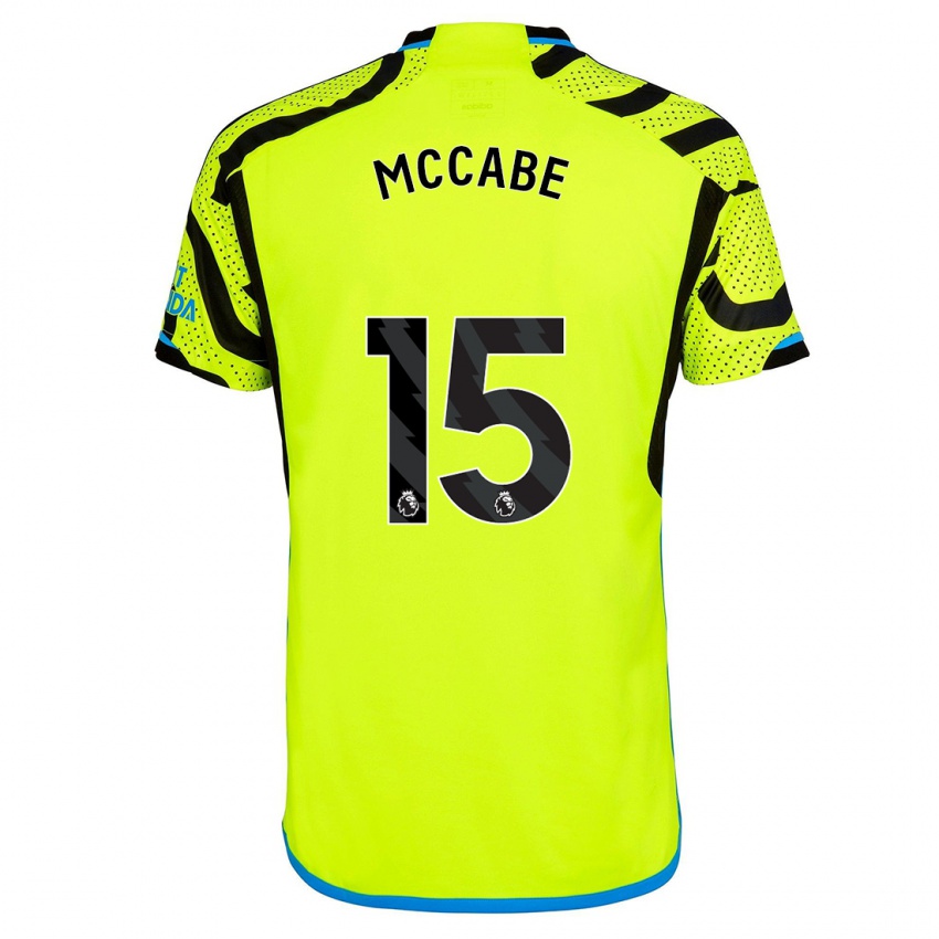 Herren Katie Mccabe #15 Gelb Auswärtstrikot Trikot 2023/24 T-Shirt