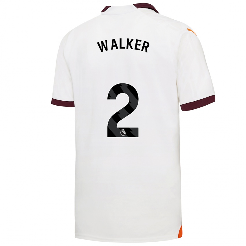 Herren Kyle Walker #2 Weiß Auswärtstrikot Trikot 2023/24 T-Shirt