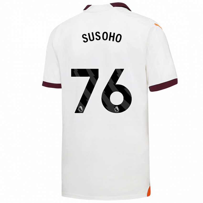 Herren Mahamadou Susoho #76 Weiß Auswärtstrikot Trikot 2023/24 T-Shirt