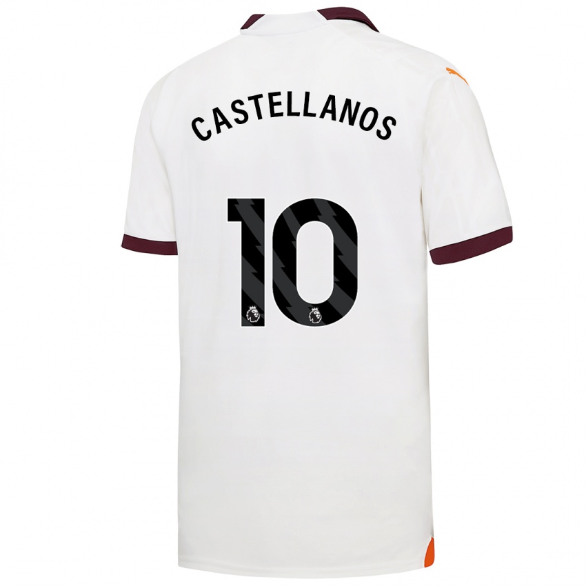 Herren Deyna Castellanos #10 Weiß Auswärtstrikot Trikot 2023/24 T-Shirt