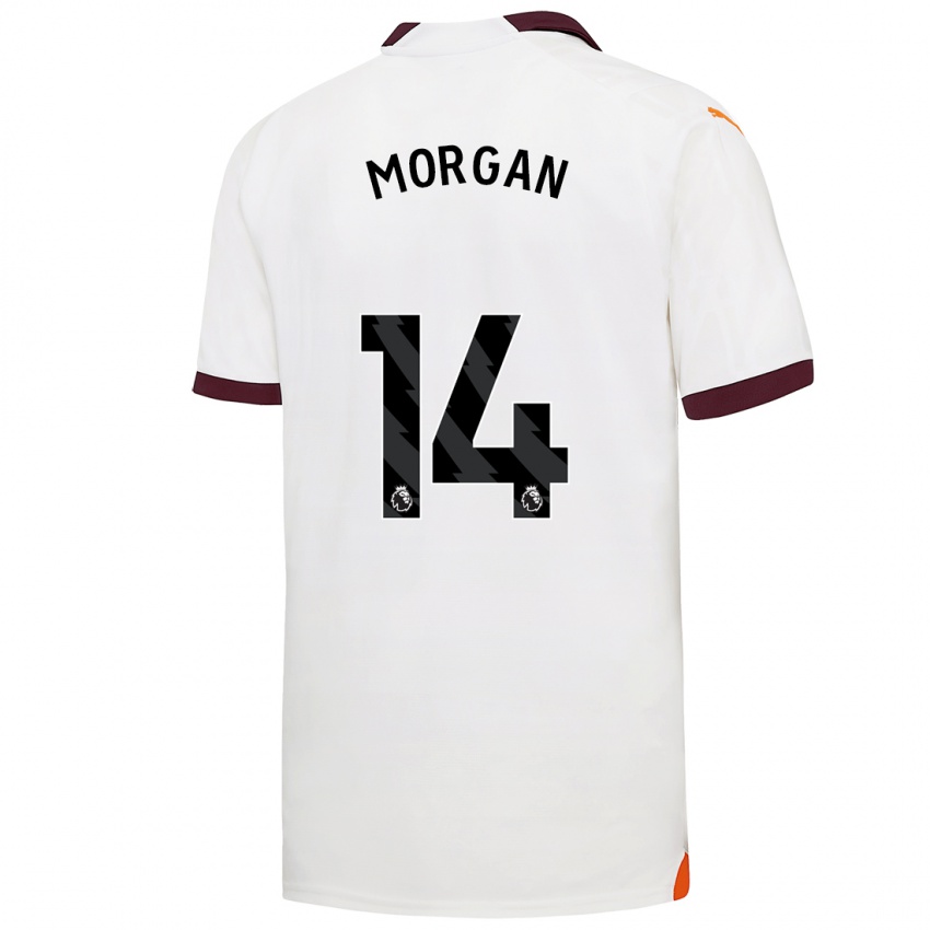 Herren Esme Morgan #14 Weiß Auswärtstrikot Trikot 2023/24 T-Shirt