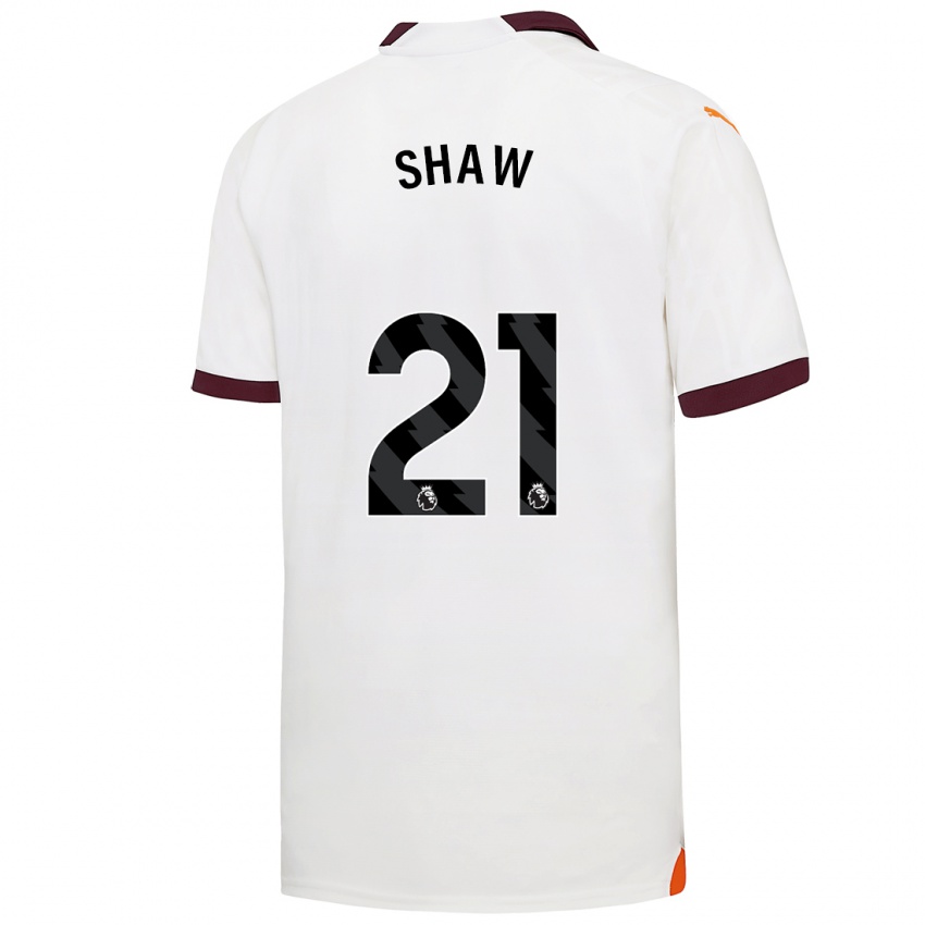 Herren Khadija Shaw #21 Weiß Auswärtstrikot Trikot 2023/24 T-Shirt