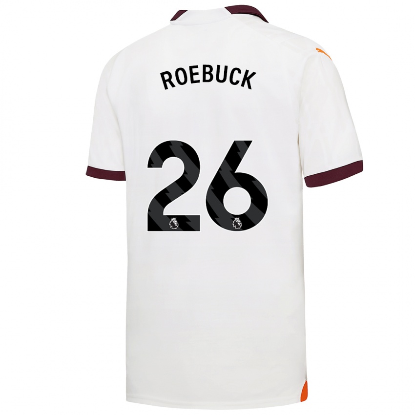 Herren Ellie Roebuck #26 Weiß Auswärtstrikot Trikot 2023/24 T-Shirt